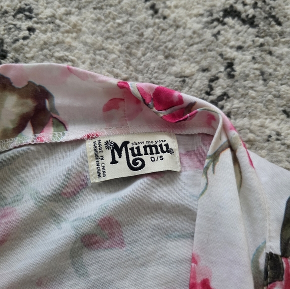 Show Me Your Mumu Floral Robe Womens One Size Pink Green - Picture 6 of 6